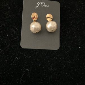 JCrew large baroque pearl earrings NWT